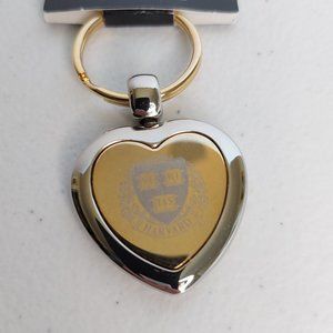 Harvard Key Chain Laser Engraved Heart Shaped Great for Valentines/Graduation